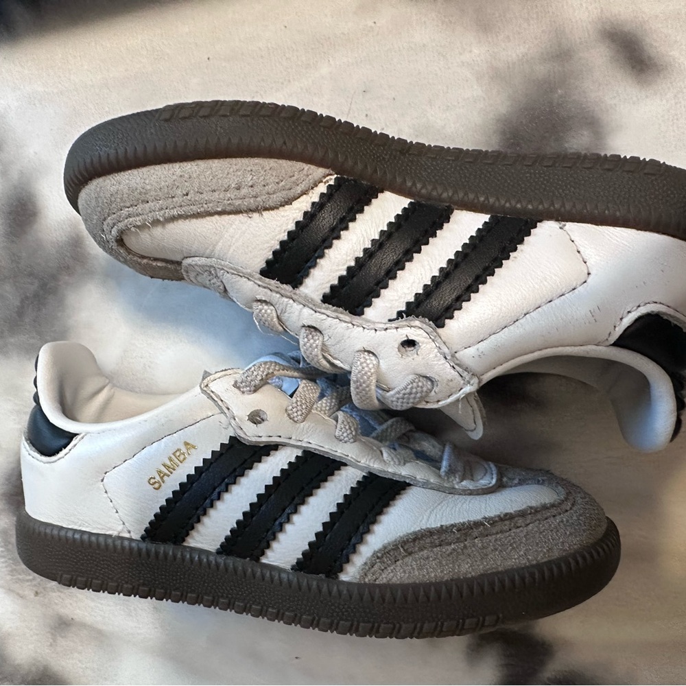 Adidas Samba White and Black Trainers